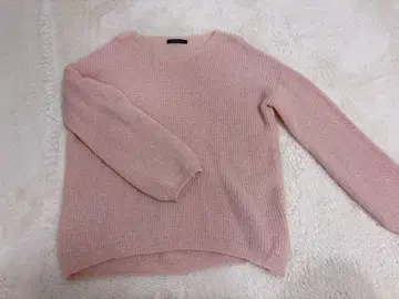 QUEENS COURT 오버 사이즈 핑크 니트 사이즈 2