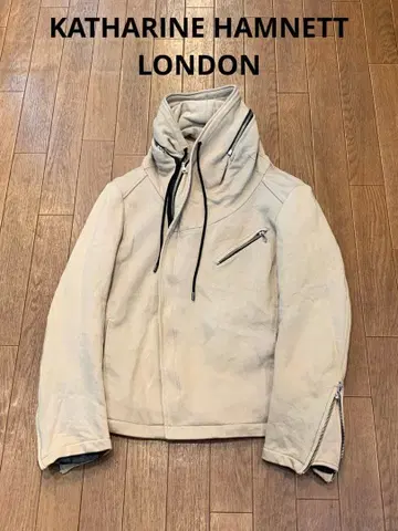 KATHARINE HAMNETT 더블 지퍼 라이더 후드티