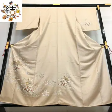 MK-3040 부츠케 사계절 꽃 무늬 금 채색 화이트 브라운