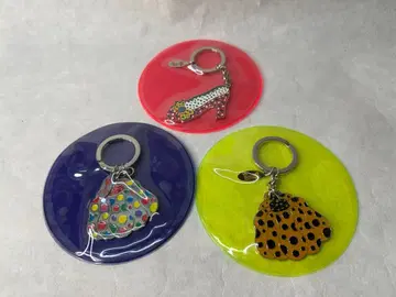 미개봉 쿠사마 야요이 키링 호박 (펌킨) 하이힐 멀티 컬러 3개