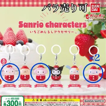 산리오 캐릭터즈 딸기 메지루시 액세서리 키티 마이멜로디 시나몬