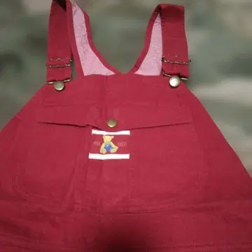 할인 PINK HOUSE 빨간색 미사용 새상품 초귀여운 오버롤