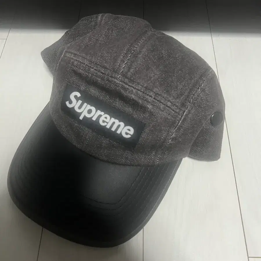 Supreme Denim Camp Cap Black on Bunjang Global Site.