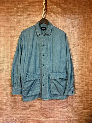 빔즈 샴브레이 셔츠 자켓 M 빅 BEAMS 브랜드 구제 의류