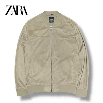 새상품급 ZARA 자라 스웨이드 터치 지퍼 스트레치 MA-1 저지