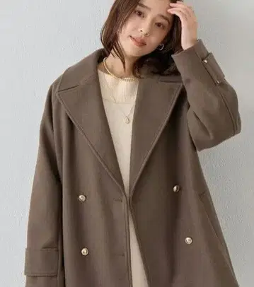 새상품 앤디콜 페이크 울 저지 코트