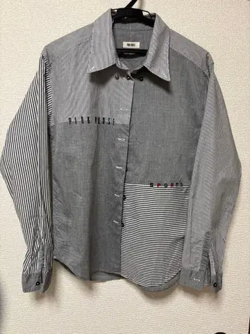 90'S PINK HOUSE 스트라이프 긴팔 셔츠 그레이