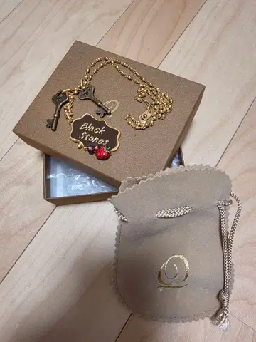 야자와 아이전 Q-pot Black Stone 열쇠 모티브 목걸이