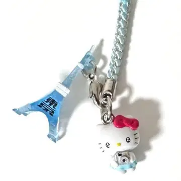 [레어] 산리오 헬로키티 족쇄 스트랩 도쿄 한정판 도쿄 타워 블루