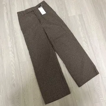 BEAUTY&YOUTH 하운드투스 체크 패턴 와이드 팬츠 택 포함 새상품