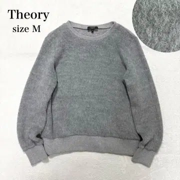 [ 새상품급 ] Theory 샤기 퍼 풀오버 맨투맨 M