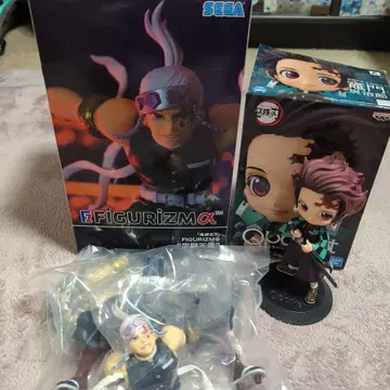 귀멸의 칼날 카마도 탄지로 & 우즈이 텐겐 조립 피규어 세트