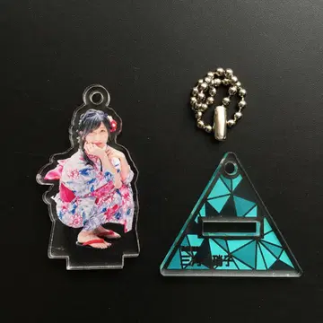 모닝구무스메. 사토 마사키 피규어 스탠드 키링 삼각형의 유리 1