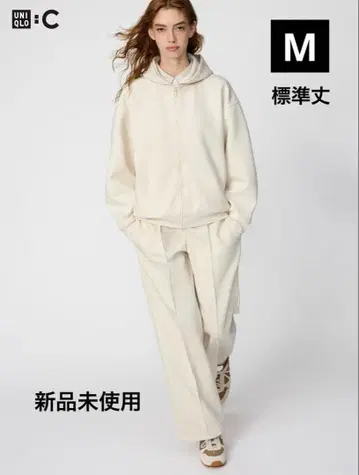 UNIQLO:C 맨투맨 스트레이트 팬츠 표시 사이즈 내추럴 M 유니클로