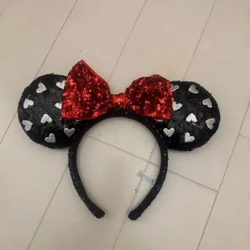 디즈니랜드 씨 머리띠 하트 무늬