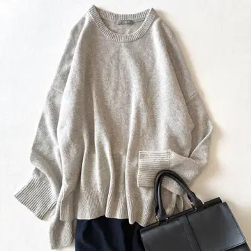 [새상품급] 띠어리 럭스 캐시미어 100% 크루넥 스웨터 라이트 그레이