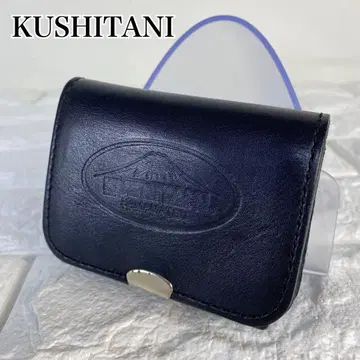 [새상품급] KUSHITANI 쿠시타니 코인 케이스 가죽 블랙 동전 지갑