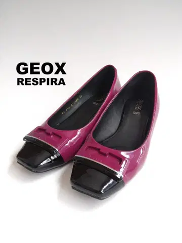 GEOX RESPIRA 에나멜 퍼플 블랙 펌프스