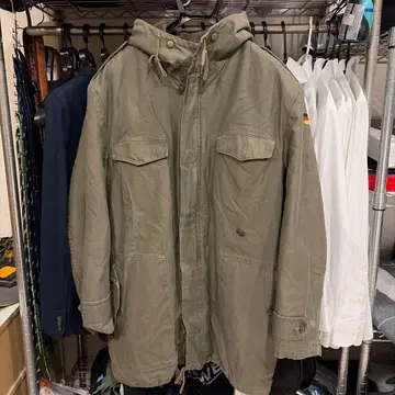 90s 독일군 모즈 코트 롱 필드 후드티 보아 라이너 포함