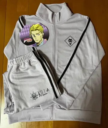 죠죠의 기묘한 모험 요시카게 키라 킬러 퀸 저지 상하의 세트 L 퍼플