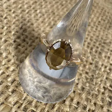 아가테 agete K10 반지 레몬 스모키 쿼츠