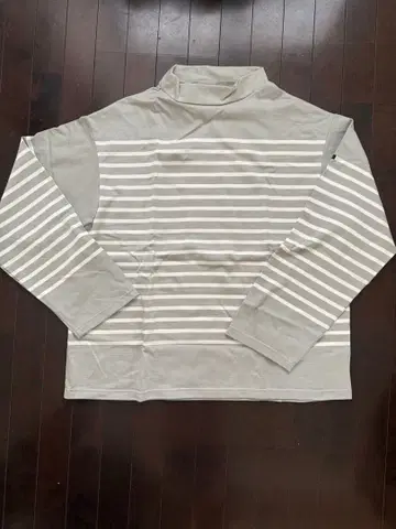 OUTIL 우티 그레이 보더 하이보트넥