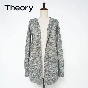 theory 울 혼방 후드 부착 니트 가디건 그레이 S*ZC790