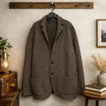 LARDINI 라르디니 니트 자켓 헤링본