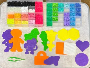 펄러비즈 세트 20색 모양 플레이트 14개 핀셋 포함