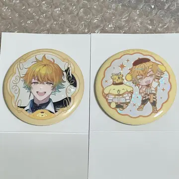 산리오 콜라보 우사미 리토 폼폼푸딩 캔뱃지