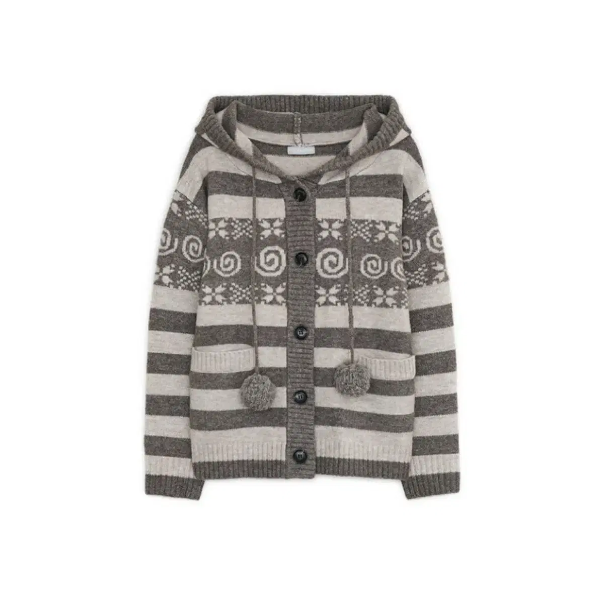 トップス HUG YOUR SKIN Angel wing pom-pom hooded Hug Your Skin Angel Wing Hood Pom Pom Cardigan Brown on Bunjang