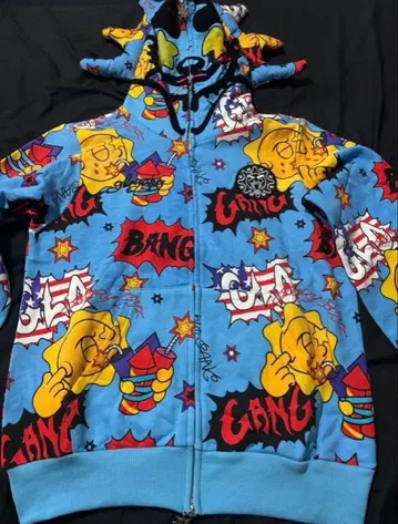 Glogang full zip hoodie (blue)