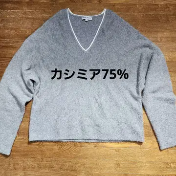 오프닝 세레모니 캐시미어 75% V넥 니트 스웨터 XS