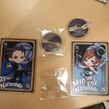 CAPCOM 나루노도 역전재판 카드 아크릴 스탠드 캡콤 카페