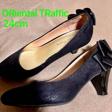 [새상품급] ORiental TRaffic 24cm 블랙 리본 펌프스