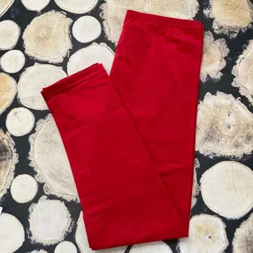 코튼 레깅스 XL 스트레이트 타입 비비드 레드 빨간색 핸드메이드
