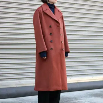 AURALEE 오라리 비버 멜톤 롱 P 코트