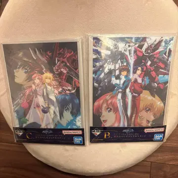 기동전사 건담 SEED 제일복권 B상 C상 비주얼 스탠드 세트