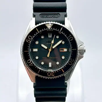 새상품급 작동품 빈티지 세이코 다이버 보이즈 손목시계 블랙 다이얼 베젤