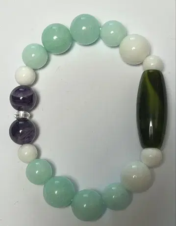 자수정 아마존 나이트, 화이트 오닉스 팔찌로 스트레스 완화