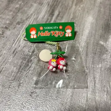 레어 지역 한정판 키티 스트랩 야마가타 한정판 체리 2002년제 끈 인형