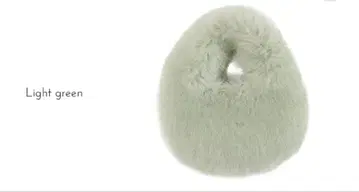 라이트 그린 인조 모피 핸드백