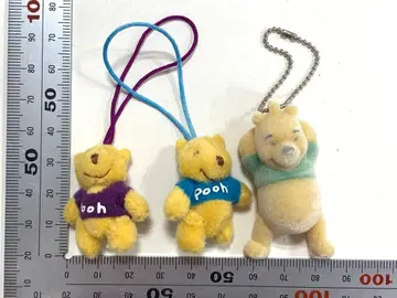 곰돌이 푸 봉제 인형 스트랩 3개 세트
