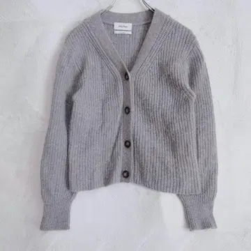 미라 오웬 V넥 가디건 (1) 울 혼방 리브 니트