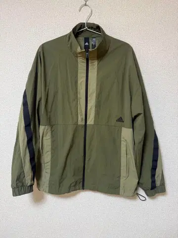 adidas 나일론 자켓 저지 카키 L 윈드 브레이커