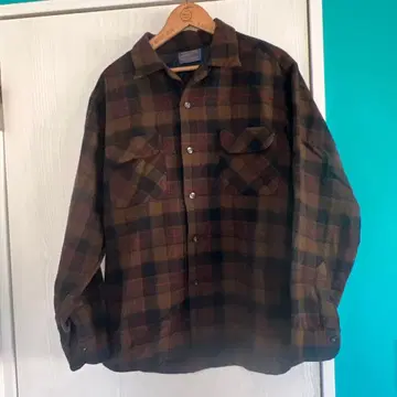 50s 펜들턴 보드 셔츠 브라운 계열 L