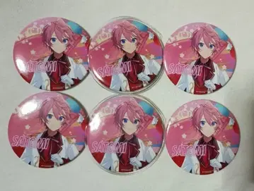 스토푸리 사토미 캔 배지 아리츠아 깃발 들고 등신 화이트 의상