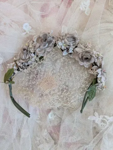 꽃 화관 꽃 장식 빈티지 앤티크 인형용 브뤼 에덴베베 주모