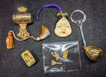 행운의 물건 족쇄 키링 부적 외 7점 일괄 #1107-8