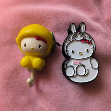 헤이세이 레트로 헬로키티 후르츠 마그넷 후크 레몬 립톤 마그넷